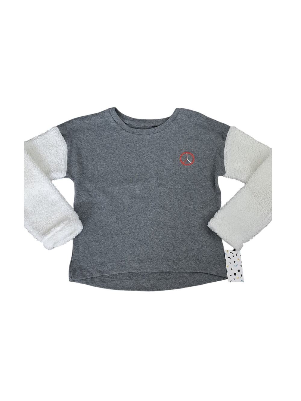 Harper Canyon Girls Gray White Pullover Top Size Small  7 8 NWT